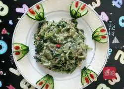 Illustration of how to make sesame spinach 7