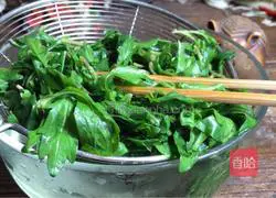 Illustration of how to make Malantou mixed with tofu 7