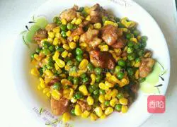 Illustration of how to make crispy bones with peas, corn and chicken 5