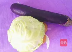 Illustration of how to make fried cabbage with eggplant 1