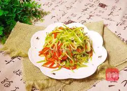 Illustration of how to make melon and red pepper 10