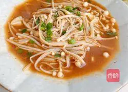 Illustration of how to make soy sauce-flavored enoki mushrooms 8