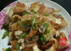 Illustration of how to make fried tofu with green onions 7