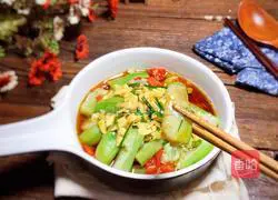 Illustration of how to make cold loofah 15