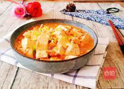 Illustration of how to make minced meat tofu 10