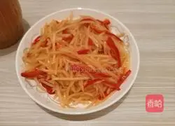 Illustration of how to make vinegar-coated potato shreds 12