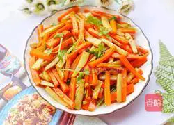Illustration of how to stir-fry carrots with king oyster mushrooms 10