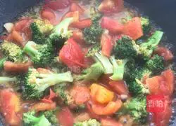 Broccoli and fried tomatoes Illustration of how to do it 9