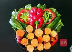 Illustration of how to make seasonal vegetable platter 16