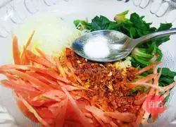 Illustration of how to make cold spinach vermicelli 11