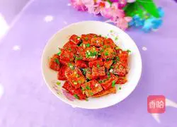 Sweet and sour crispy tofu Illustration of how to make skin tofu 16