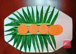 Illustration of how to make okra with sesame seeds 5