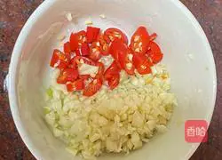 Illustration of grilled enoki mushrooms 2