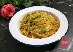 How to make oyster sauce potato shreds 5