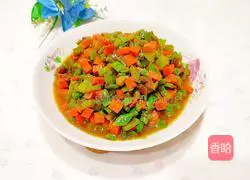 Illustration of how to make stir-fried four diced vegetables 13