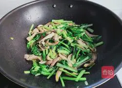 Illustration of how to make fried rapeseed with fresh mushrooms 8