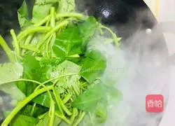 Illustration of how to stir-fry water spinach 4