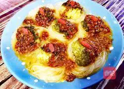 # steamed vegetables# Illustration of how to make steamed broccoli with garlic vermicelli 15