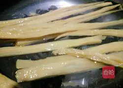 Illustration of how to make cold yuba 2