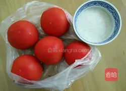 Illustration of how to mix tomatoes with sugar 1