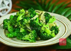 Garlic Illustration of how to stir-fry broccoli 8