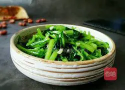 Illustration of how to make fried garlic and chrysanthemum 8