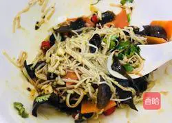 Illustration of how to make cold fungus and enoki mushrooms 9