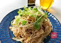 Illustration of how to make bean sprouts and yuba mixed with oil and vinegar sauce 7