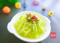 Illustration of how to make cold green bamboo shoots 7