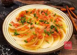 Illustration of how to make steamed white radish 9