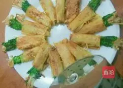 Vegetarian Fried Bean Roll and Enoki Mushroom Recipe Illustration 5