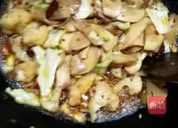 Illustration of braised king oyster mushrooms 3