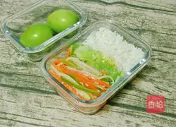 Illustration of making spicy and sour shredded potato bento 16