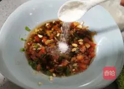 Illustration of how to make quail eggs with colored pepper 8