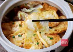 Illustration of how to make cabbage and tofu stew 16