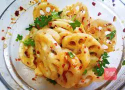 Illustration of how to make cold lotus root slices 11