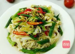 Illustration of how to make scallion oil tofu skin 9