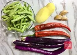 Dry stir-fry vegetables Illustrations of three methods 1