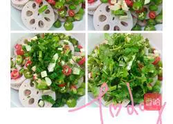 Illustration of how to make cold lotus root 6