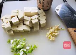 Illustration of making sauce-flavored tofu 1