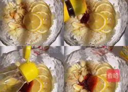 Illustration of how to make cold squid flowers 9