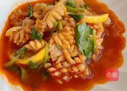 Illustration of how to make cold squid flowers 11