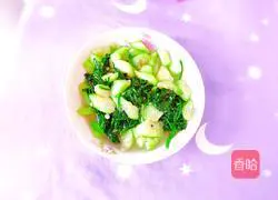 Illustration of how to stir-fry loofah leaves with sweet potato leaves 12