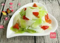 Illustration of how to stir-fry lettuce and yam 7