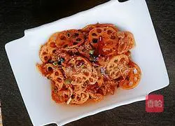 Illustration of how to make spicy lotus root slices 8