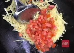 Illustration of how to make tomato and potato shreds 6