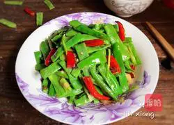 Illustration of how to make double pepper green beans (weight loss version) 16