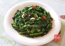 Illustration of how to stir-fry lettuce leaves 8