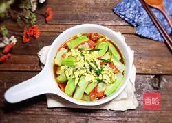 Illustration of how to make cold loofah 16