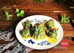 Illustration of how to make purslane and bitter melon mound 11